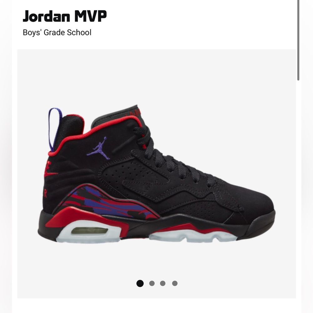 Kids’ size 1 Nike Air Jordan MVP Raptors